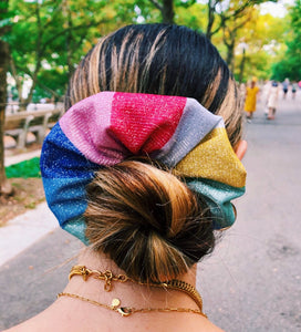 Rainbow Stripe Scrunchie