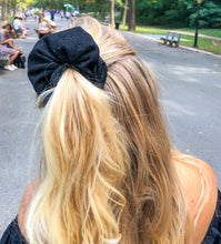 Load image into Gallery viewer, Sparkle Black Scrunchie
