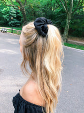 Load image into Gallery viewer, Sparkle Black Scrunchie
