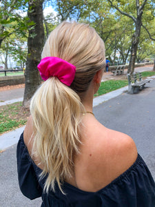 Satin Pink Scrunchie