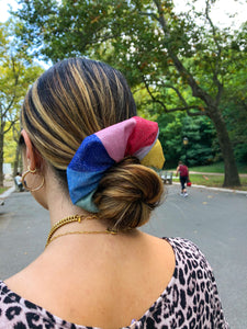 Rainbow Stripe Scrunchie