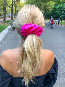 Satin Pink Scrunchie